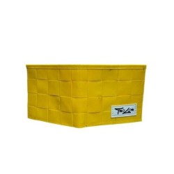 Portafoglio giallo intrecciato (PVC)