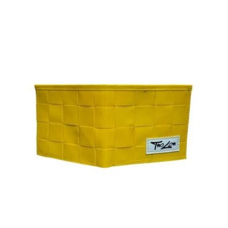 Portafoglio giallo intrecciato (PVC)